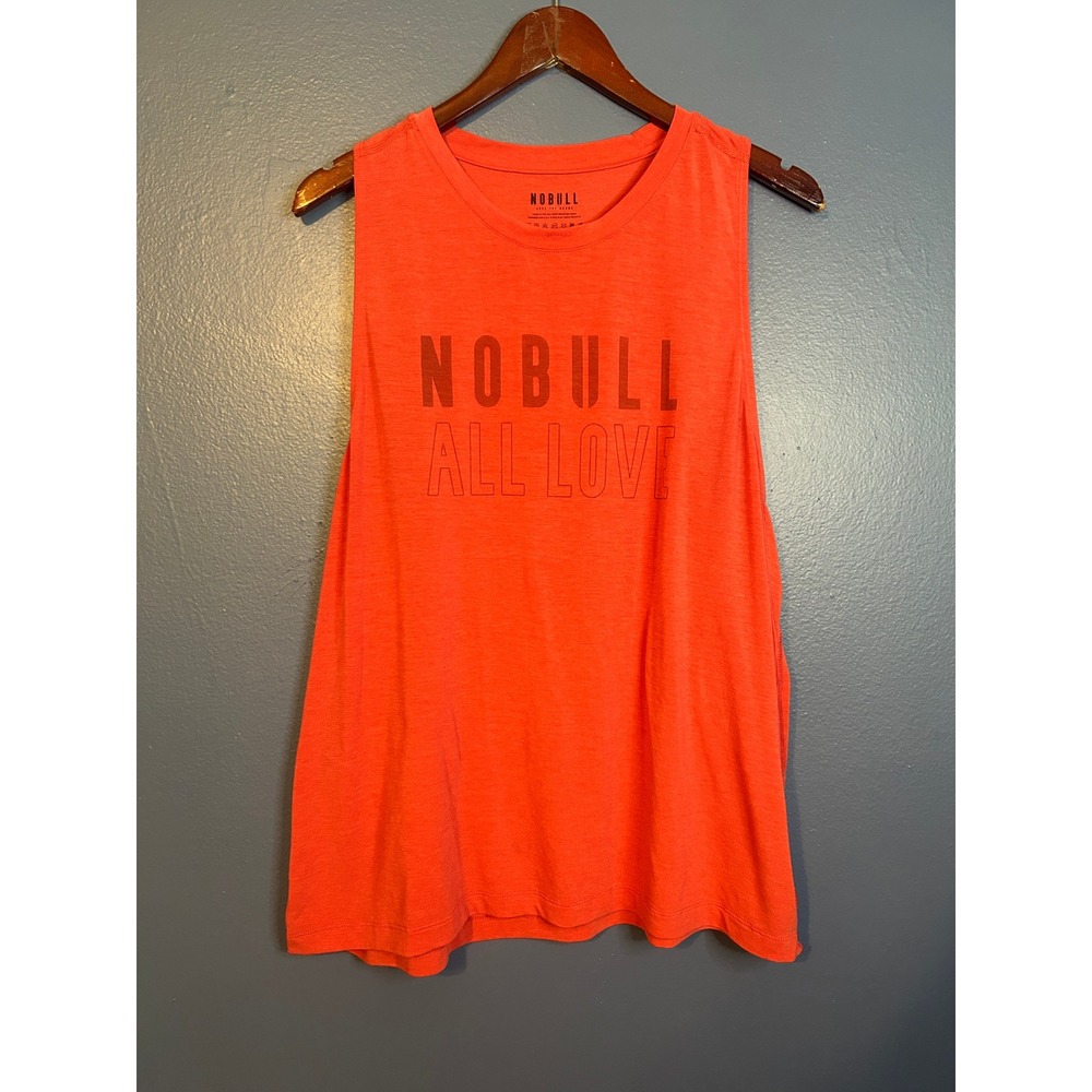 NOBULL Tank Top All Love Graphic Activewear Women XXL Orange